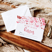 ハートバレンタインデー何人のキス赤ちゃんシャワーゲーム エンクロージャーカード