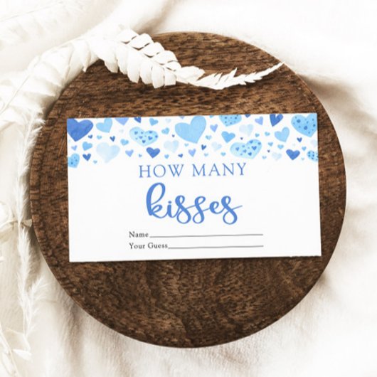 ハートバレンタインデー何人のキス赤ちゃんシャワーゲーム エンクロージャーカード