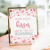 ハートバレンタインデー何人のキス赤ちゃんシャワーゲーム ポスター