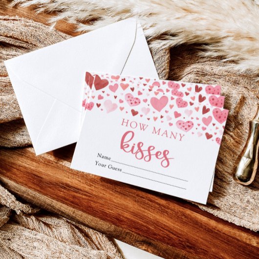 ハートバレンタインデー何人のキス赤ちゃんシャワーゲーム 招待状