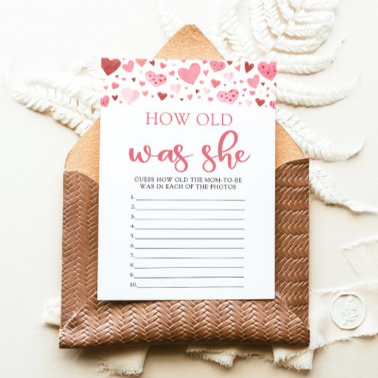 ハートバレンタインデー何歳だった彼女の赤ちゃんシャワーゲーム 招待状