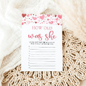 ハートバレンタインデー何歳だった彼女の赤ちゃんシャワーゲーム 招待状