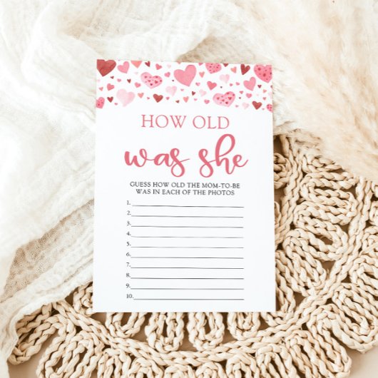 ハートバレンタインデー何歳だった彼女の赤ちゃんシャワーゲーム 招待状