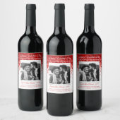 ハートバレンタインデー写真ワインラベル ワインラベル (ボトル)