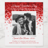 ハートバレンタインデー写真ワインラベル ワインラベル (シングルラベル)