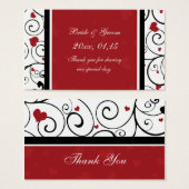 ハートバレンタインデー結婚式の引き出物ラベル (正面&裏面)