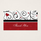 ハートバレンタインデー結婚式の引き出物ラベル (裏面)