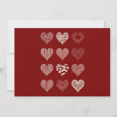 ハートバレンタインデー9ハートバレンタインラブ 招待状 (正面)