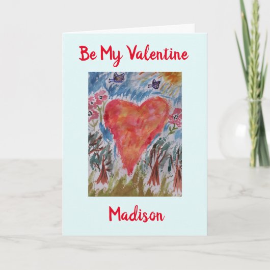 ハートバレンタインデー カード (正面)