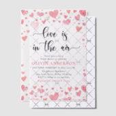 ハートバレンタインラブザエアブライダルシャワー ベラム紙招待状 (オフセット (招待状))