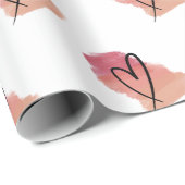 ハートバレンタイン包装紙 ラッピングペーパー (ロールコーナー)