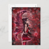 ハートバレンタイン妖精ハガキbyモリーハリソン シーズンポストカード (正面/裏面)