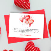 ハートバレンタイン恋人ベビーシャワーありがとう カード