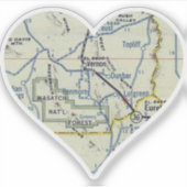 ハートバーノンユタレトロの地図 シール (正面)