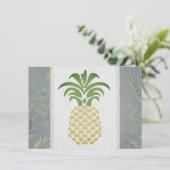 ハートパイナップル 感謝カード (スタンド正面)