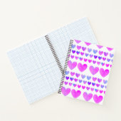 ハートパステルピンクウォーターカラー ノートブック (内部)
