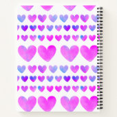 ハートパステルピンクウォーターカラー ノートブック (裏面)