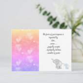 ハートパステルrsvp応答カード 出欠カード (スタンド正面)