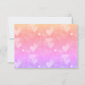 ハートパステルrsvp応答カード 出欠カード (裏面)