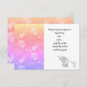 ハートパステルrsvp応答カード 出欠カード (正面/裏面)