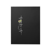 ハートパズルピース心拍カッコいい自閉症の認識 ノートパッド (回転)