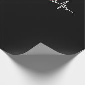 ハートパズルピース心拍カッコいい自閉症の認識 ラッピングペーパー (角)