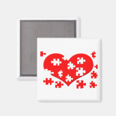 ハートパズル磁石 マグネット (正面/裏面)