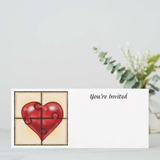 ハートパズル 招待状 (スタンド正面)