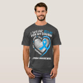 ハートパズルI衣服ブルーいとこの自閉症 Tシャツ (正面フル)