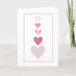 ハートパターシンプルンモダンキュートバレンタインデー シーズンカード