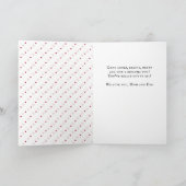 ハートパターンおめでとう大学院写真 カード (内部)