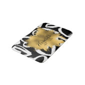 ハートパターンと黄金箔 バスマット (アングル)