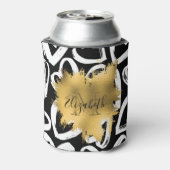 ハートパターンと黄金箔 缶クーラー (缶裏面)