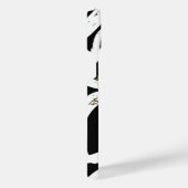 ハートパターンと黄金箔 iPhoneケース (右側面)