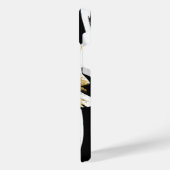 ハートパターンと黄金箔 iPhoneケース (左側面)