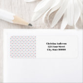 ハートパターンのパーソナライズ差出人住所 ラベル (インサイチュ)