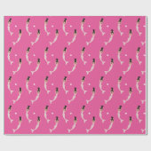 ハートパターンを持つ微笑の人魚 ラッピングペーパー (フラット)