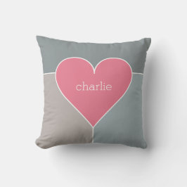 ハートパターンカスタムなモノグラムの装飾用クッション クッション