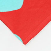 ハートパターンデザイン フリースブランケット (角)