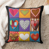 ハートパターントレンディーバレンタインクッション クッション (ブランケット)