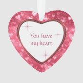ハートパターンバレンタインデー私のハート オーナメント (正面)