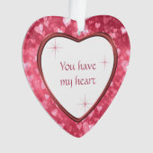 ハートパターンバレンタインデー私のハート オーナメント (正面)