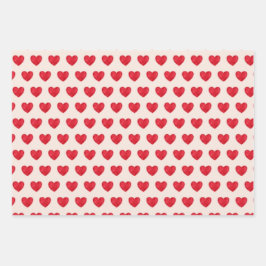 ハートパターンバレンタインデー ラッピングペーパーシート
