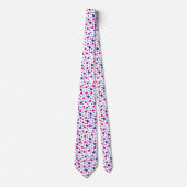 ハートパターンバレンティンデイブルーピンク ネクタイ (正面)