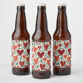 ハートパターンビールボトル。 ビールラベル (ボトル)
