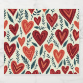 ハートパターンビールボトル。 ビールラベル (シングルラベル)