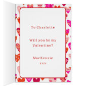 ハートパターンピンクレッドバレンタイン (内側 (右))