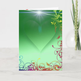 ハートパターンブロッサムフラワーオーキッドラブデステニー サンキューカード