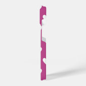 ハートパターンマゼンタホットピンクホワイトモダンiPhone iPhoneケース (左側面)