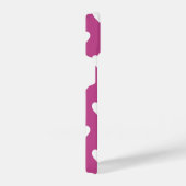 ハートパターンマゼンタホットピンクホワイトモダンiPhone iPhoneケース (右側面)